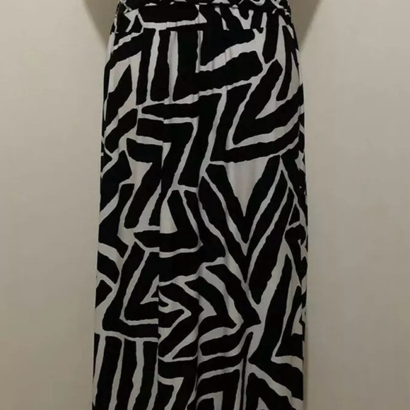 I.N.C. INTERNATIONAL CONCEPTS black and white zebra maxi dress simply gorgeous - Picture 7 of 11